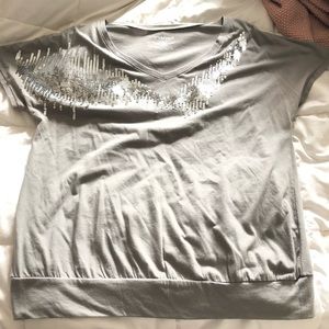 Lane Bryant Sparkle Date Night Knit Top 14/16